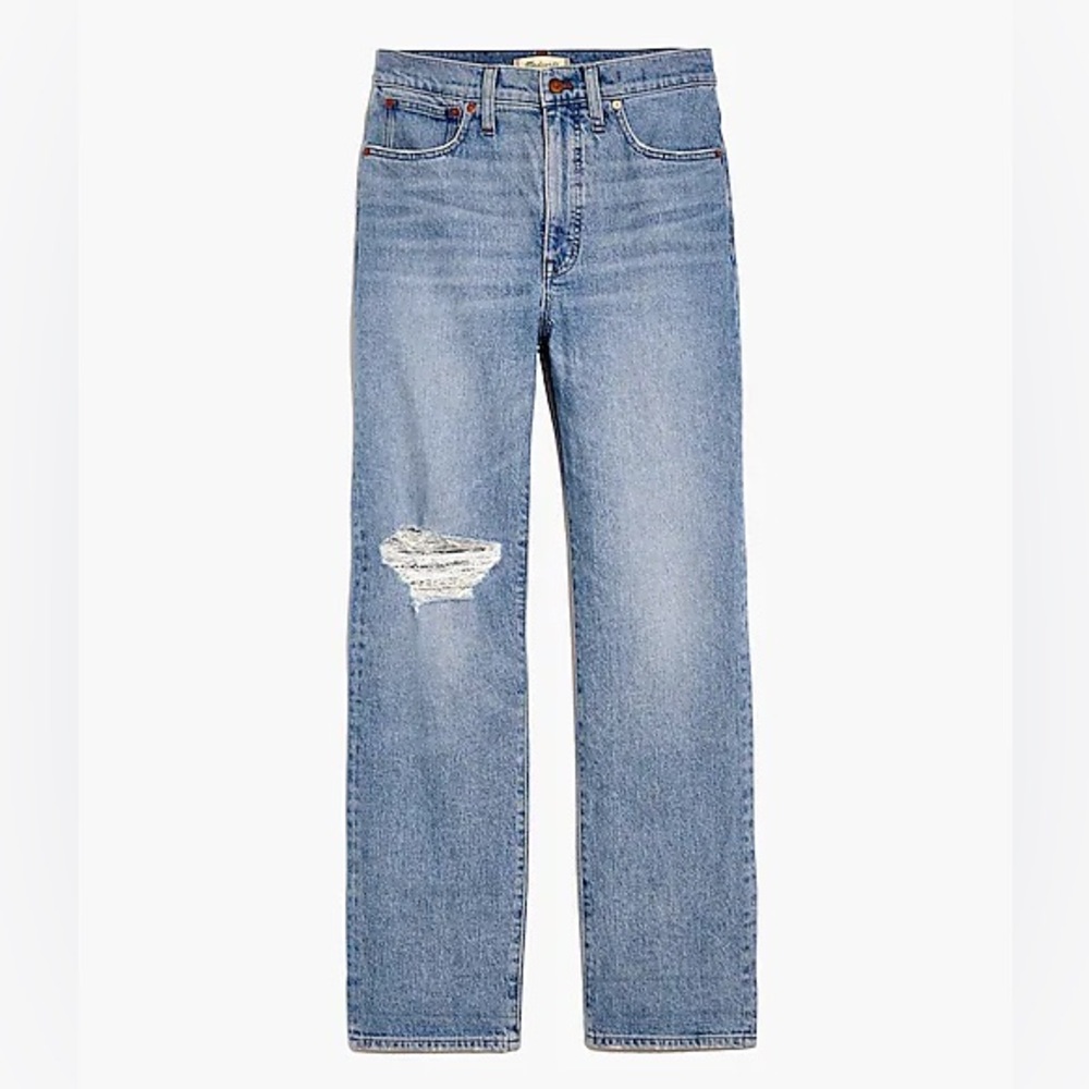 Madewell PETITE Perfect Vintage Straight Leg Jean in Reinhart Wash, Size 30